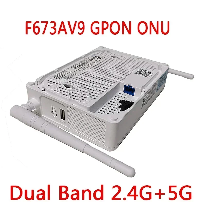 

Brand New F673AV9a F673AV9 4GE 2.4G & 5G Dual Band WIFI GPON Optic Fiber ONU FTTH English Firmware ONT AC