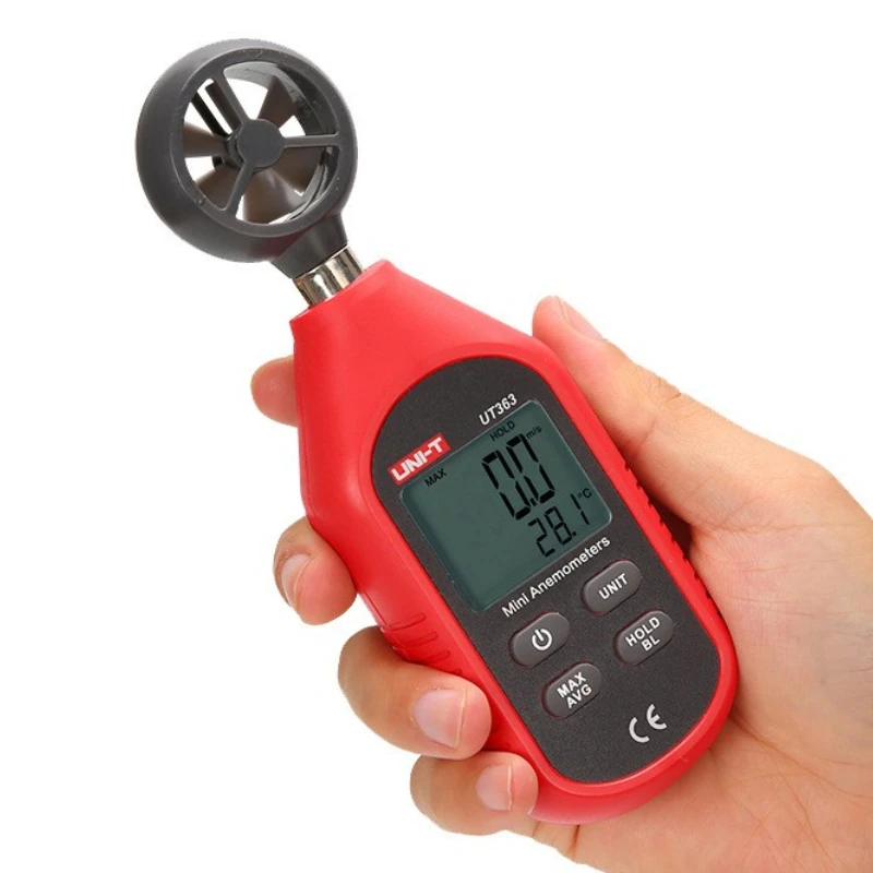 

Mini Handheld Anemometer Digital Wind Speed Meter Temperature Volume Measuring Instrument Anemometer Tester Wind LCD Display