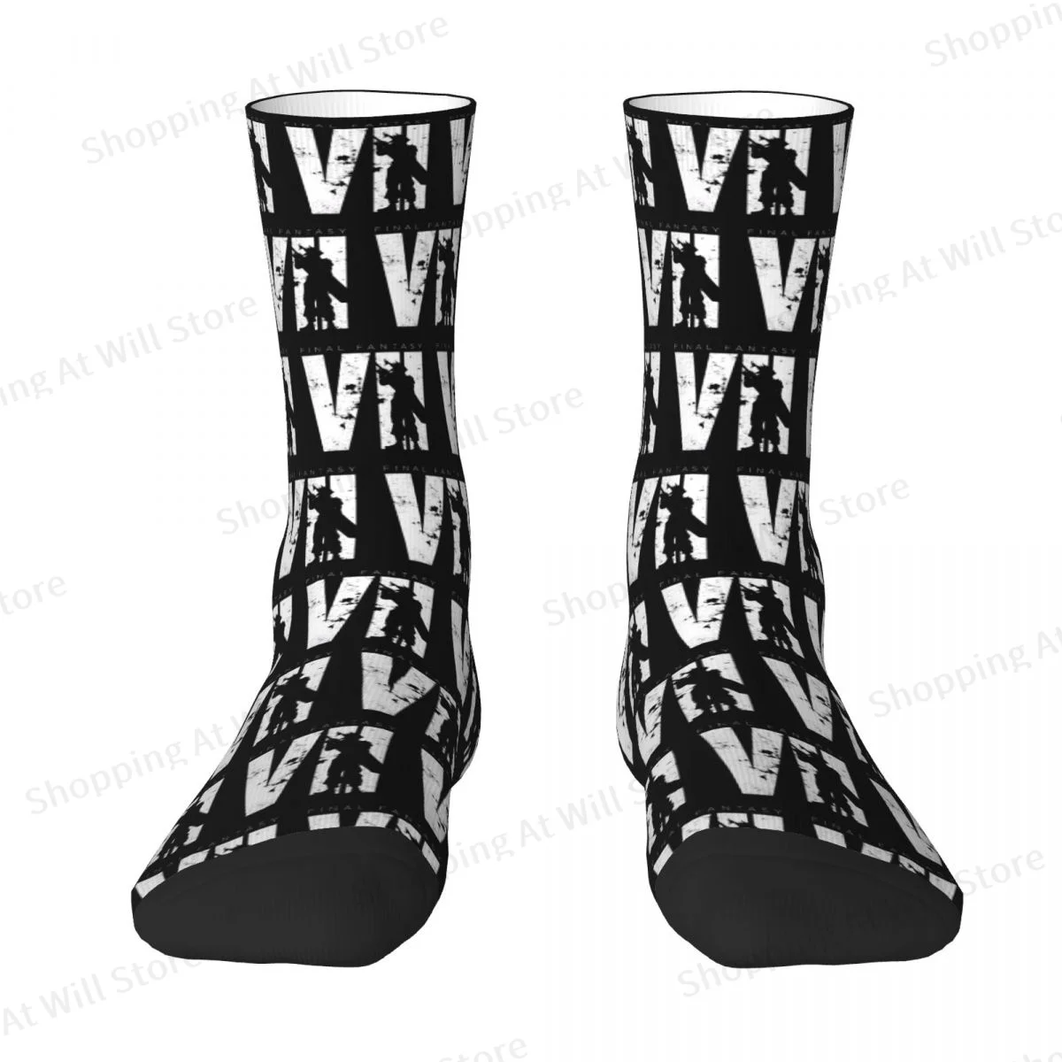 Final Fantasy VII - Minimal Unisex Winter Socks Hip Hop Fun printing Socks Street Style Crazy Sock