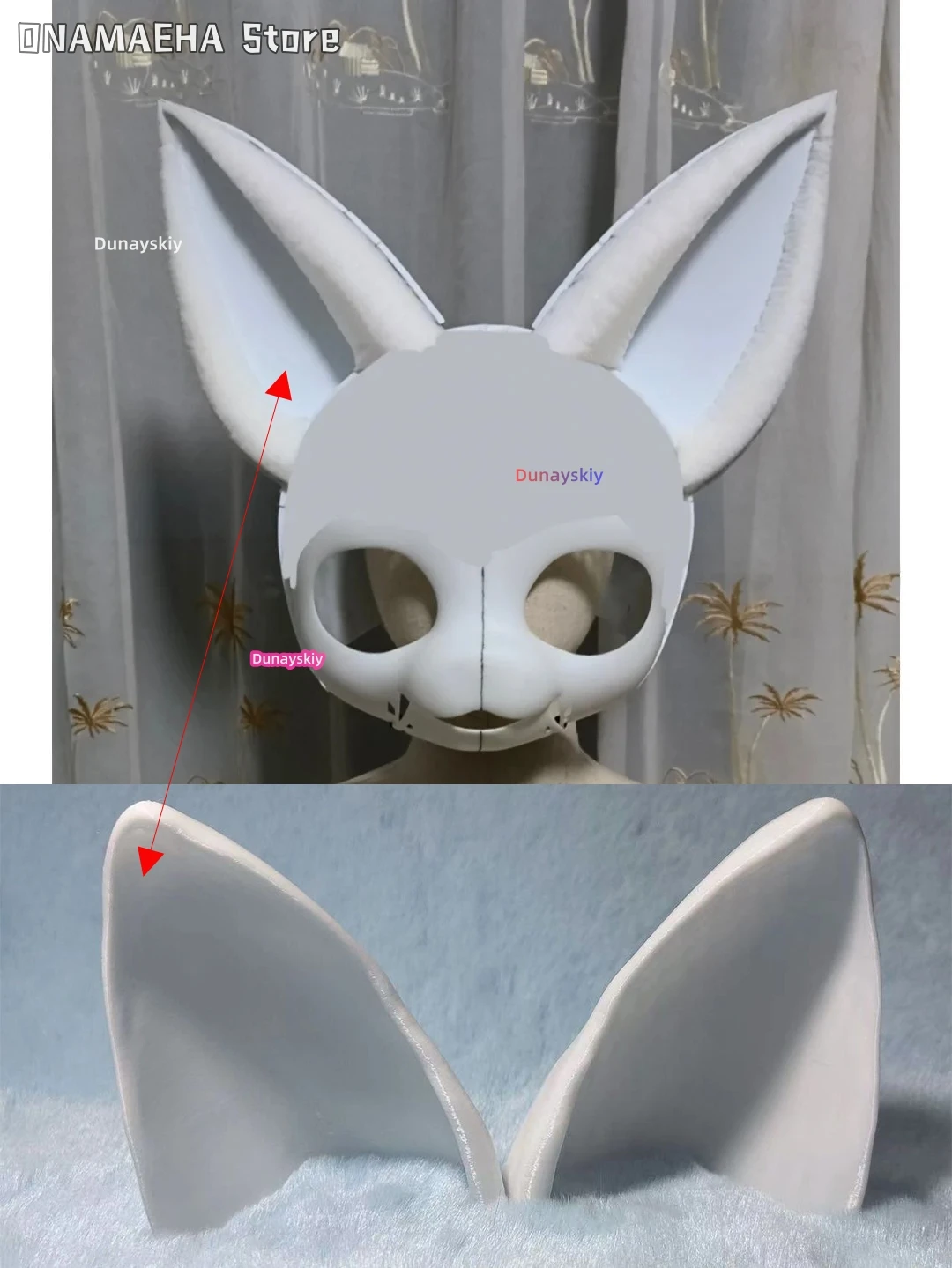 

Kemono Fursuit Kigurumi Accessories Cat Ear Cosplay DIY Prop 5/8/10/12/15/18CM Ear 3D Printed Ears Props Halloween Accessory