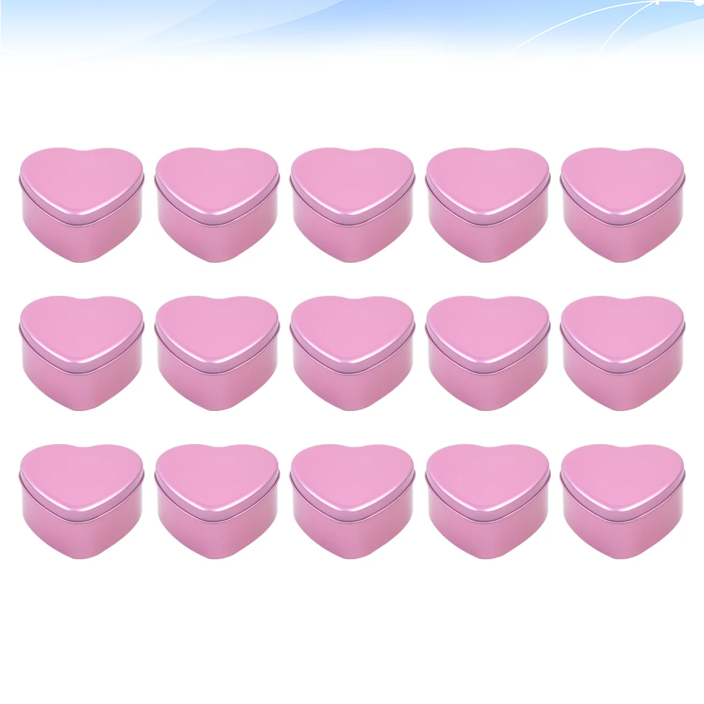 

15 Pcs Heart Shaped Candy Box Wedding Case Keepsake Storage Biscuits Jar Portable Fashion
