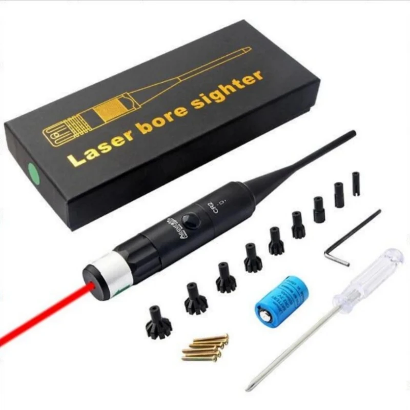 2024 Portable Red Dot Lase-r Bore Sighter Calibration Lase-r Scope Kit