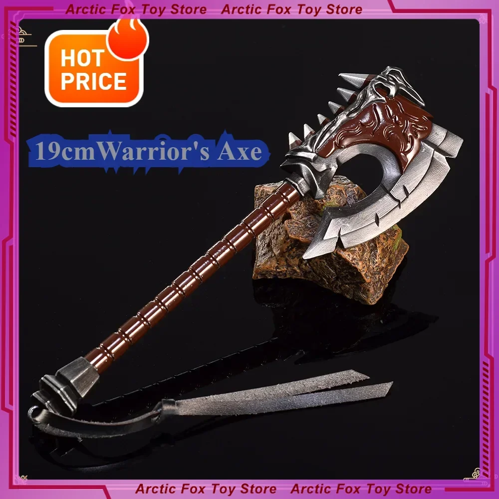 Nuovo 19cm World of Warcraft arma Gorehowl Axe Garrosh Hellscream gioco periferica metallo spada modello Samurai arma artigianato giocattoli