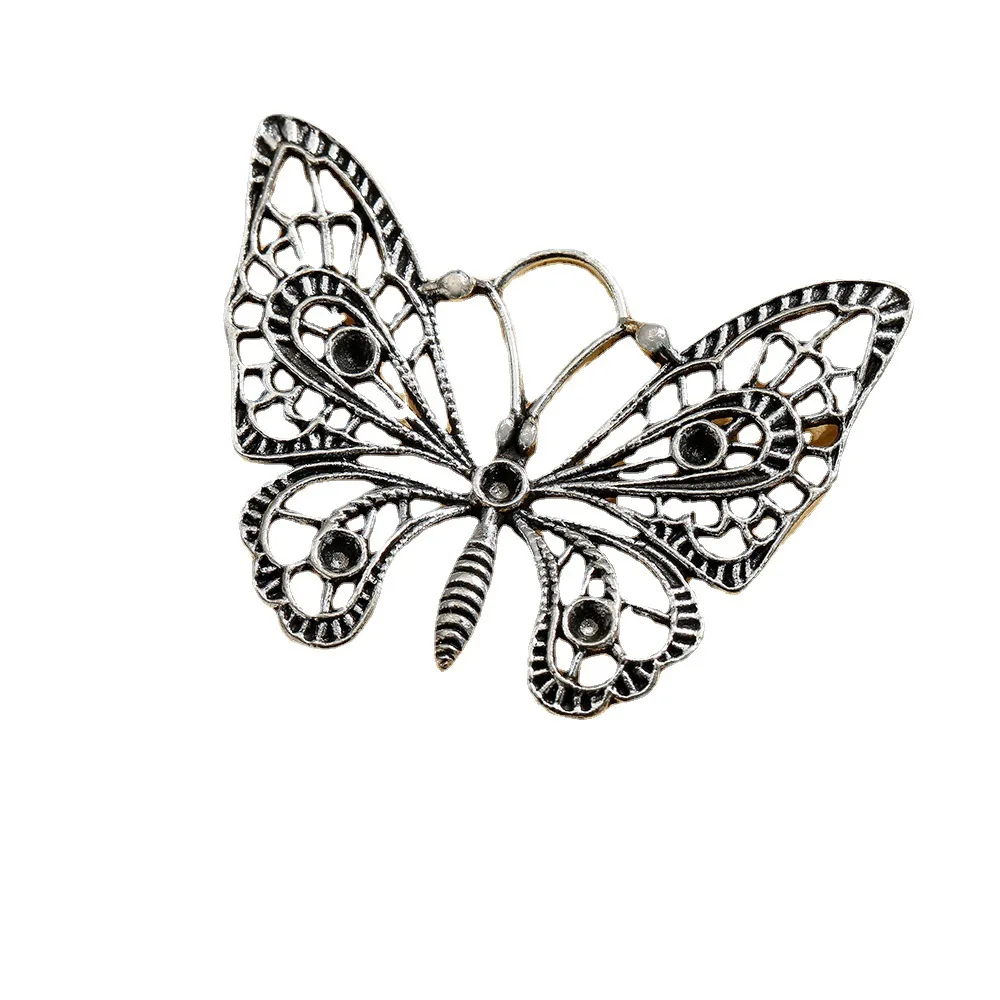 إكسسوارات مجوهرات مصنوعة يدويًا على شكل فراشة حيوانات برونزية قديمة، إكسسوارات مصنوعة يدويًا، قلادة على شكل قلادة