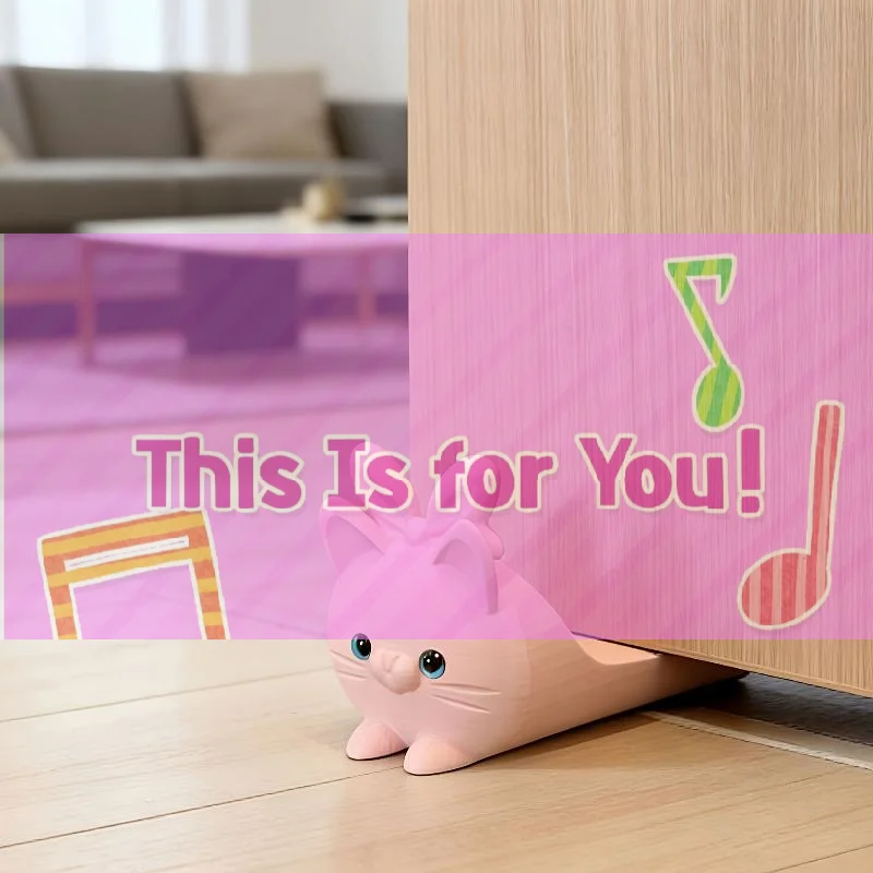 3D Printed Cartoon Rabbit Door Wedge, Wear Resistant Non Slip Door Holder For Bedroom Home Use
