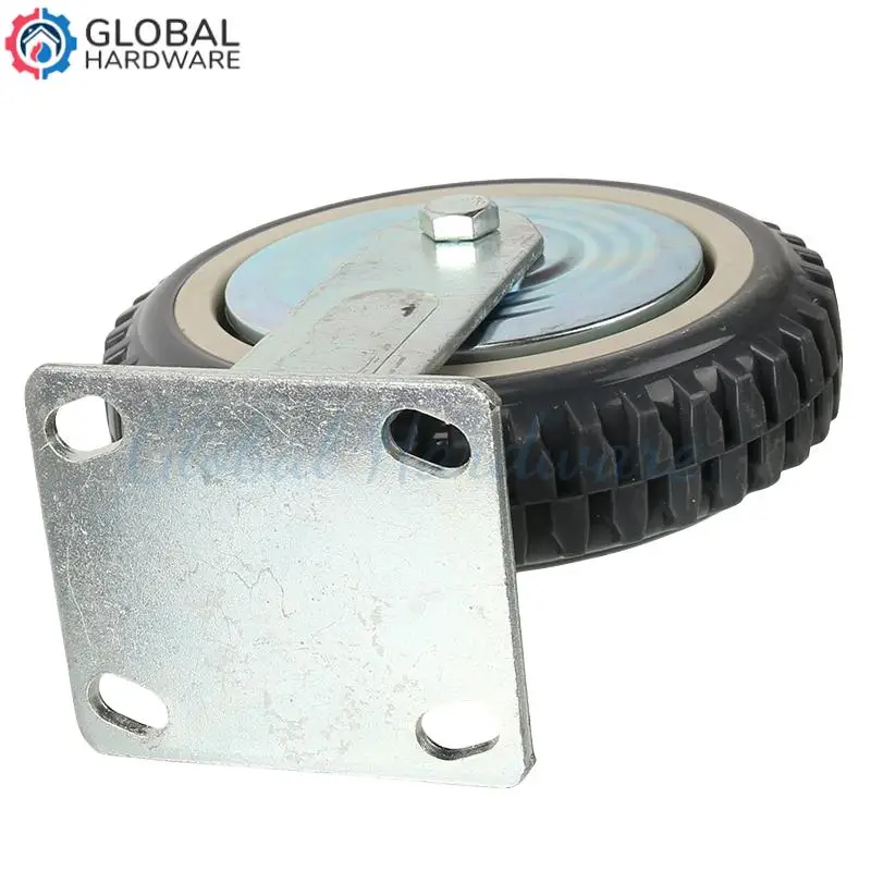 

Wear-Resistant Load-Bearing : 8-Inch Gray Bee Fire Fixed Wheel for Dining Cars Service Cars & Home Hardware Applications