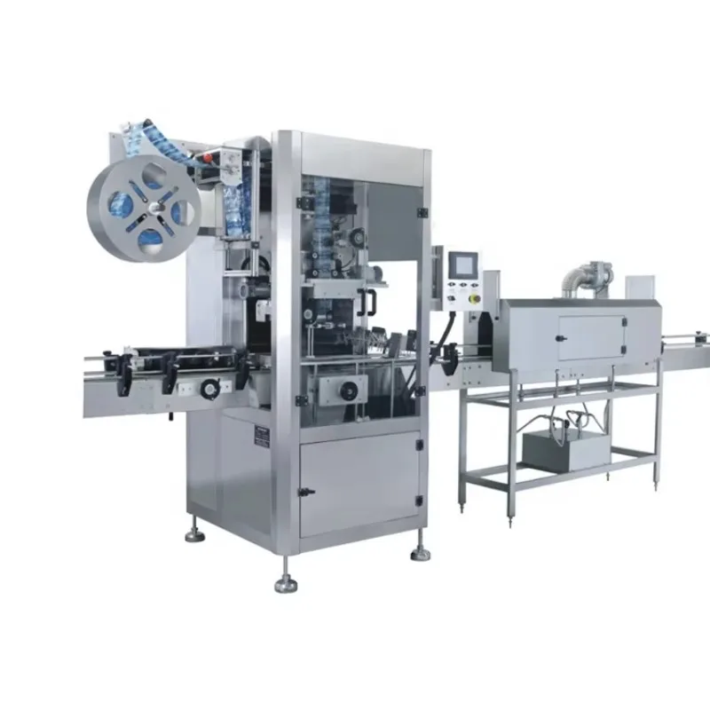 Automatic Heat Film Can Jars Plastic PET PVC Round Bottles Shrink Sleeve Labeling Machine
