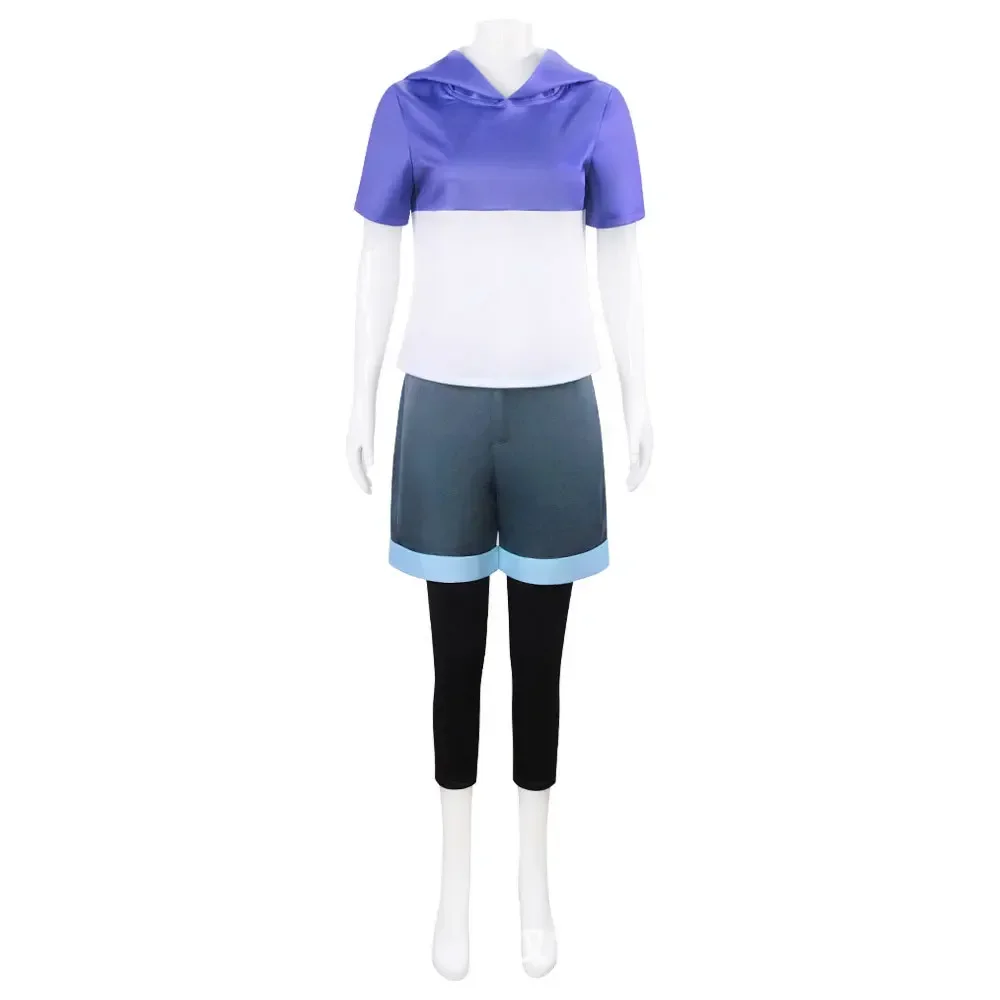 2025 The Owl Cos House Luz Noceda Cosplay Costume Purple T-Shirt Pants Outfit Set Halloween Carnival Stage Uniform for Women