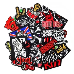 Band Embroidered Applique Patches Fabric Garment Apparel Accessories Badges Rock Music