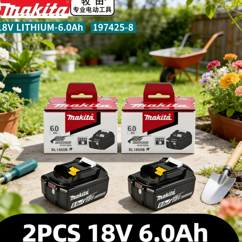 

Original Makita 18V lithium battery 5.0Ah 6.0Ah compatible with BL1850B BL1860B rechargeable battery Original Makita charger
