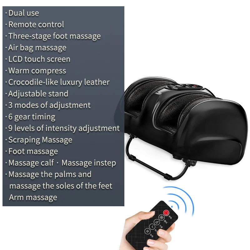 NEW Foot Massager with Heating and Tilt Adjustment Mode Timer and Remote Control Shiatsu Massage Stop Calf Hand Forearm