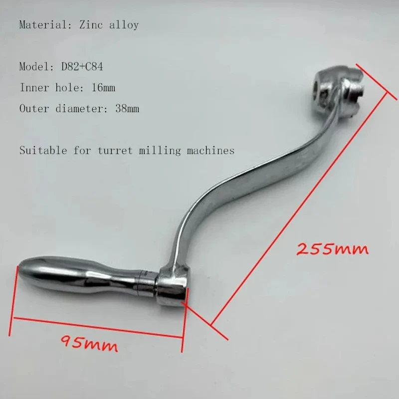 Milling Machine 7 Teeth 16mm Elevating Knee Handle Crank Vertical The Mill Part