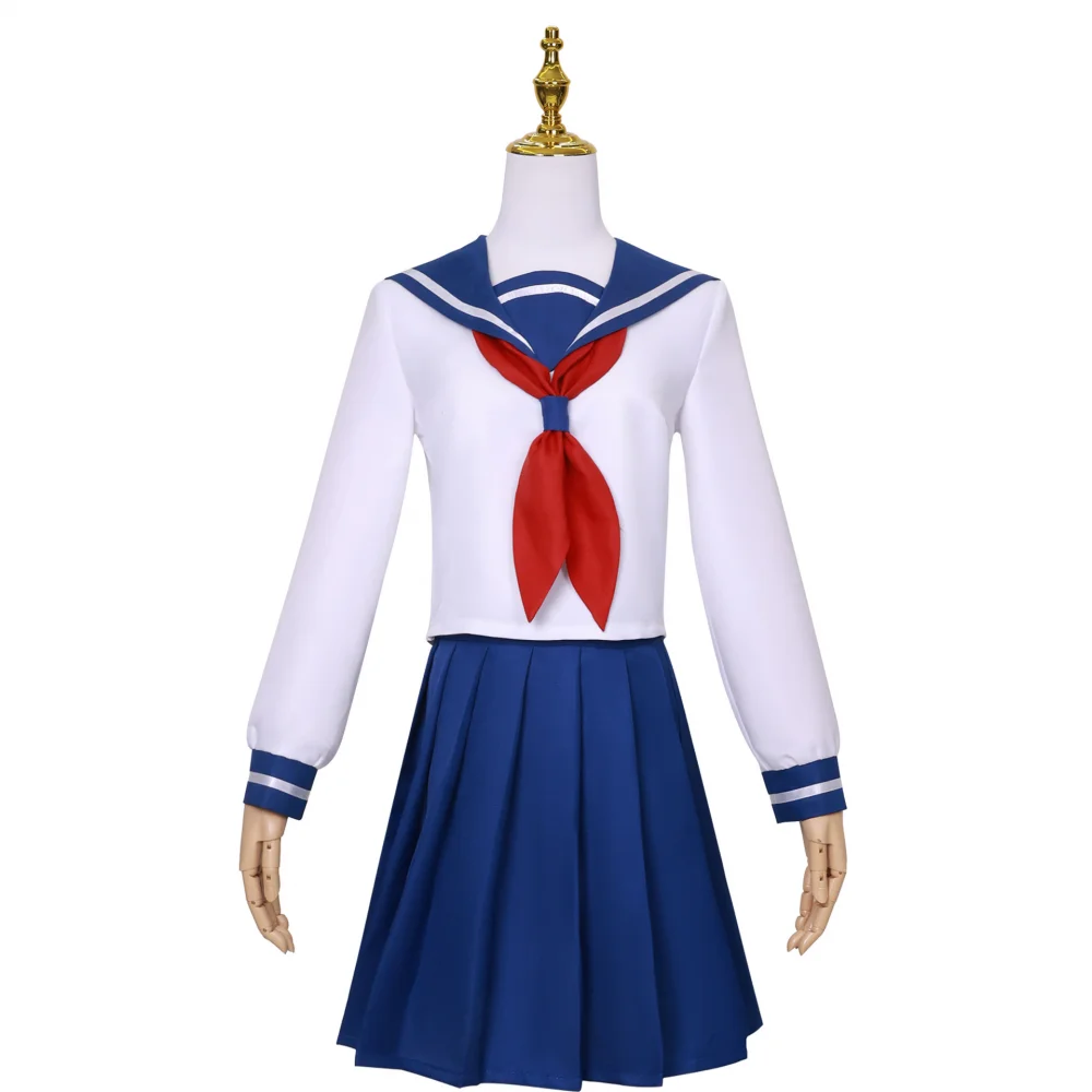 

Anime Game Mission Yozakura Family Cosplay Costumes Yozakura Mutsumi Girl Jk Uniform Black Royal Blue Pleated Skirt Sailor Suits