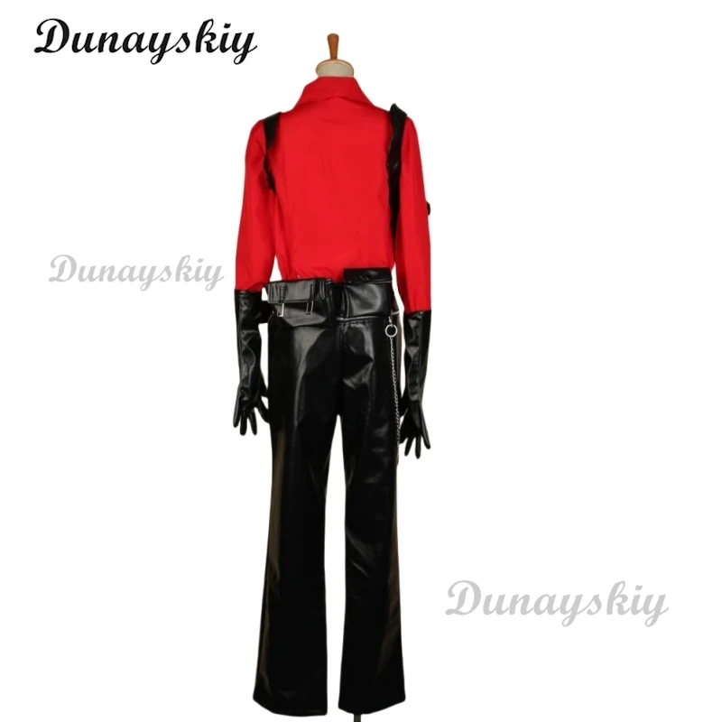 Resident Evil 6 Ada Wong Cosplay Set – Signature Red Shirt & Pants with Custom Wig Halloween/Convention Disguise for Women