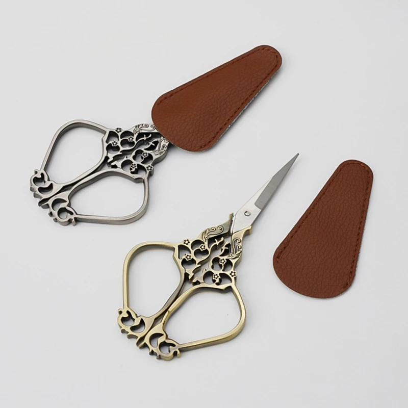 Durable Scissors Sheath Wear Resistant Leather Scissors Cover Portable Multifunctional Trimming Beauty Tools Protector