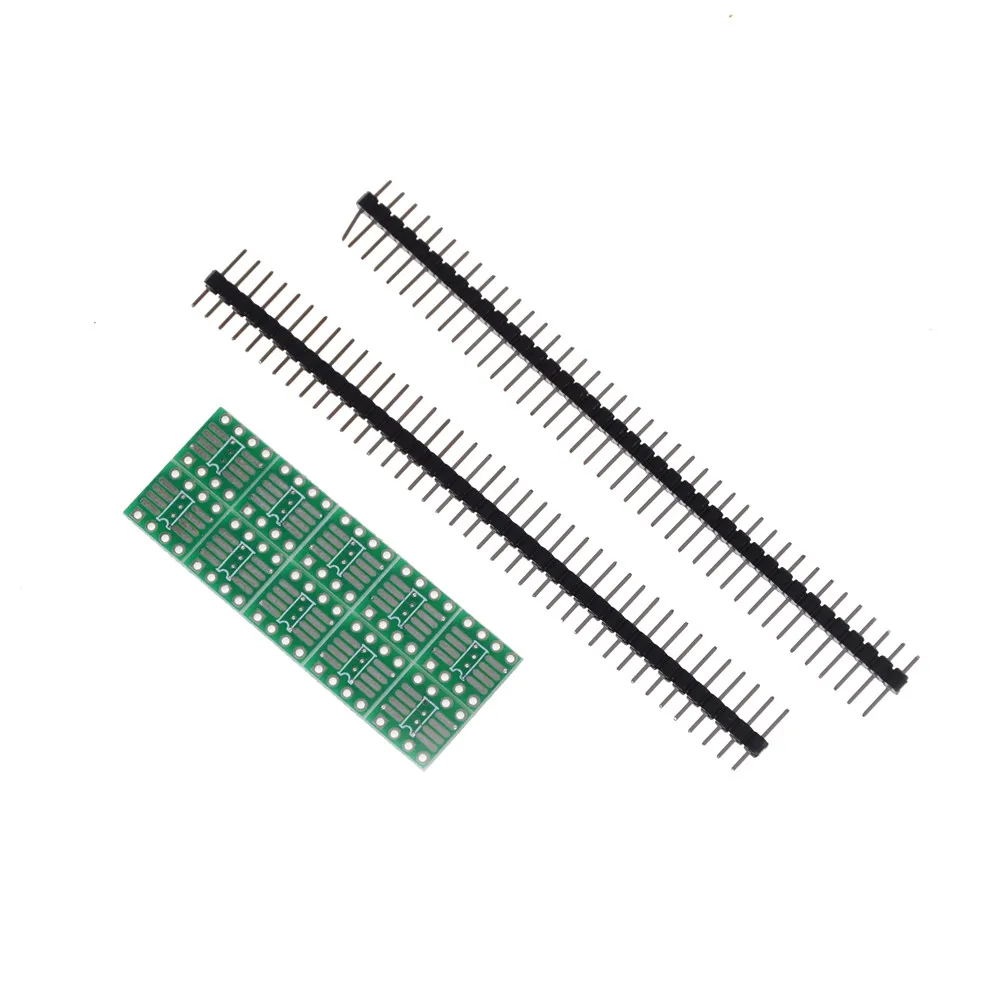 10pcs/set Electronic Circuit TSSOP8 SSOP8 SOP8 SMD To DIP8 Adapter To DIP+ Pin Header PCB Board Converter Double Sides