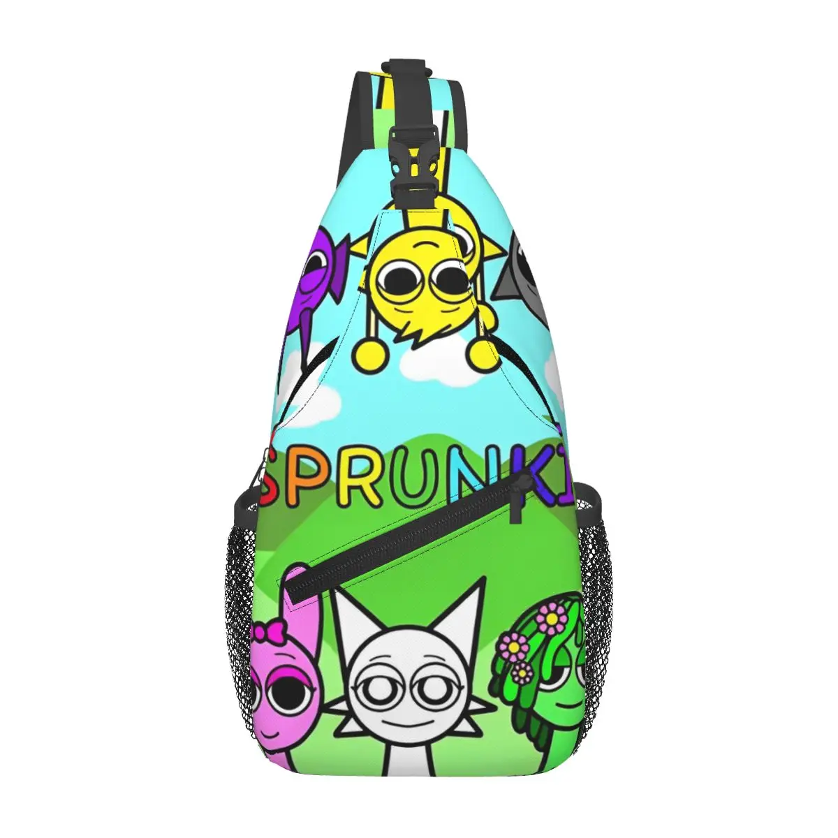 

Sprunki Incredibox музыкальная игра слинг-сумка нагрудный рюкзак через плечо на ремне спортивные рюкзаки на открытом воздухе забавная повседневная сумка