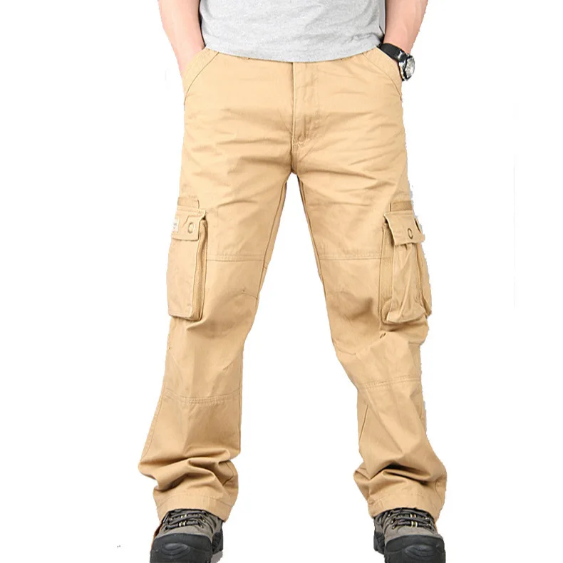 Loose Fit Thi Cotton Arbeitshose Herren Freizeithose Atmungsaktive lange Hose Busin Casual Sle ein Color
