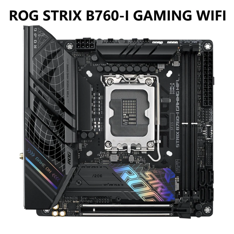 

ASUS ROG STRIX B760-I GAMING WIFI DDR5 Motherboard For Intel CPU Powerful VRM PCIE 5.0 Slot Low-Latency WiFi 6E