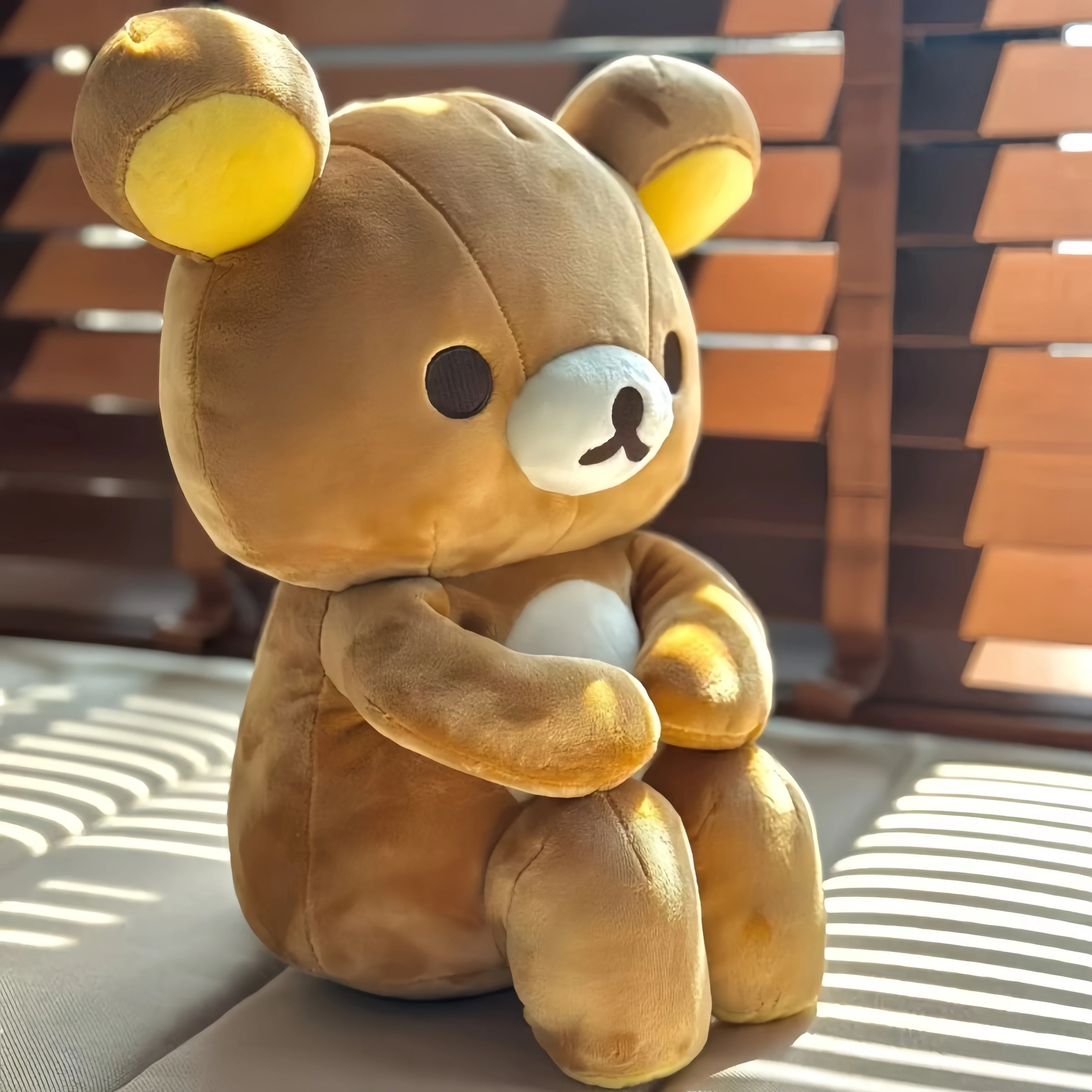 لعبة قطيفة كرتونية Rilakkuma لطيفة على شكل دب Rilakkuma وسادة أريكة ديكور غرفة مفاجأة مهرجان عيد الميلاد هدية للفتيات #1