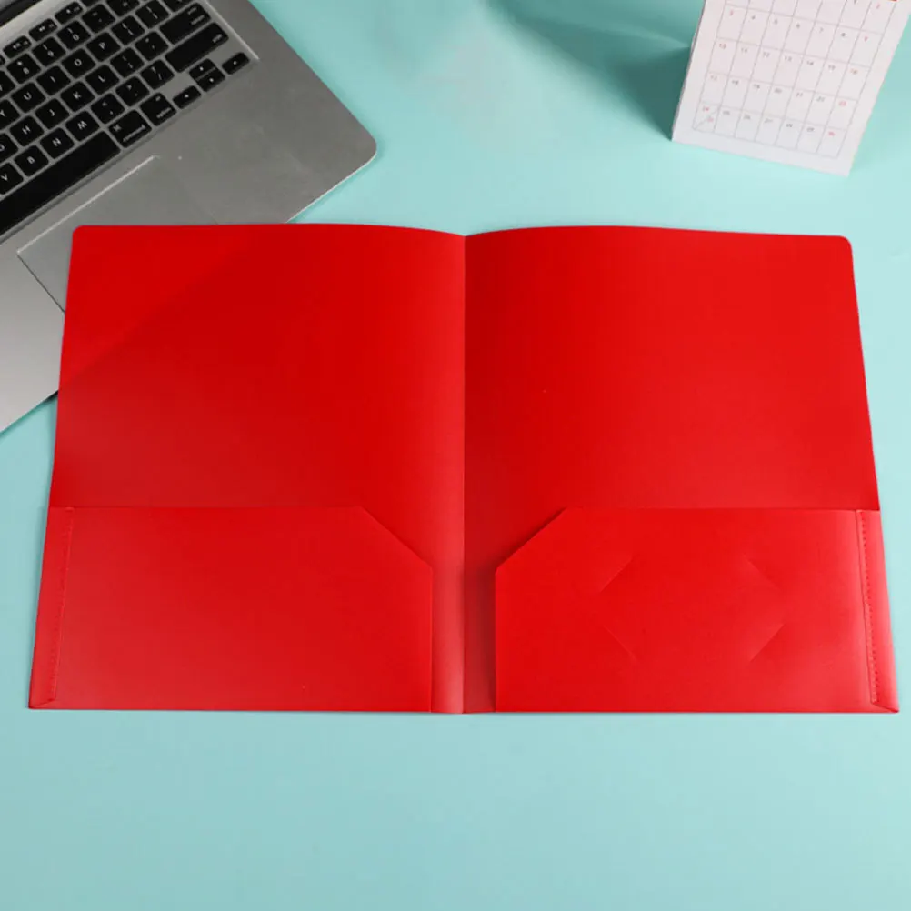 7Pcs Dual Pocket Folders Elegant Document Organizer for Conferences Two Pocket Folder