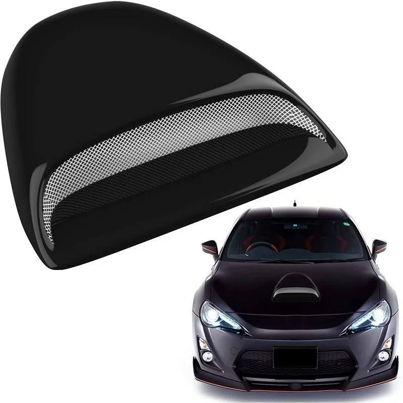 

Car Air Flow Intake Hood Scoop Vent Bonnet Decorative Covers Racing Style Gloss Black For BMW Audi Benz Focus Mk2 Passat B5 4x4