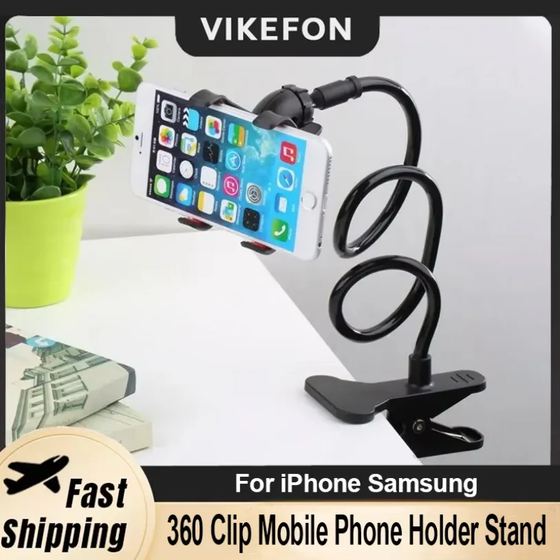 

VIKEFON зажим для мобильного телефона, подставка, портативная гибкая ленивая кровать, настольный кронштейн для смартфонов, настольная подставка для кровати, поддержка основания