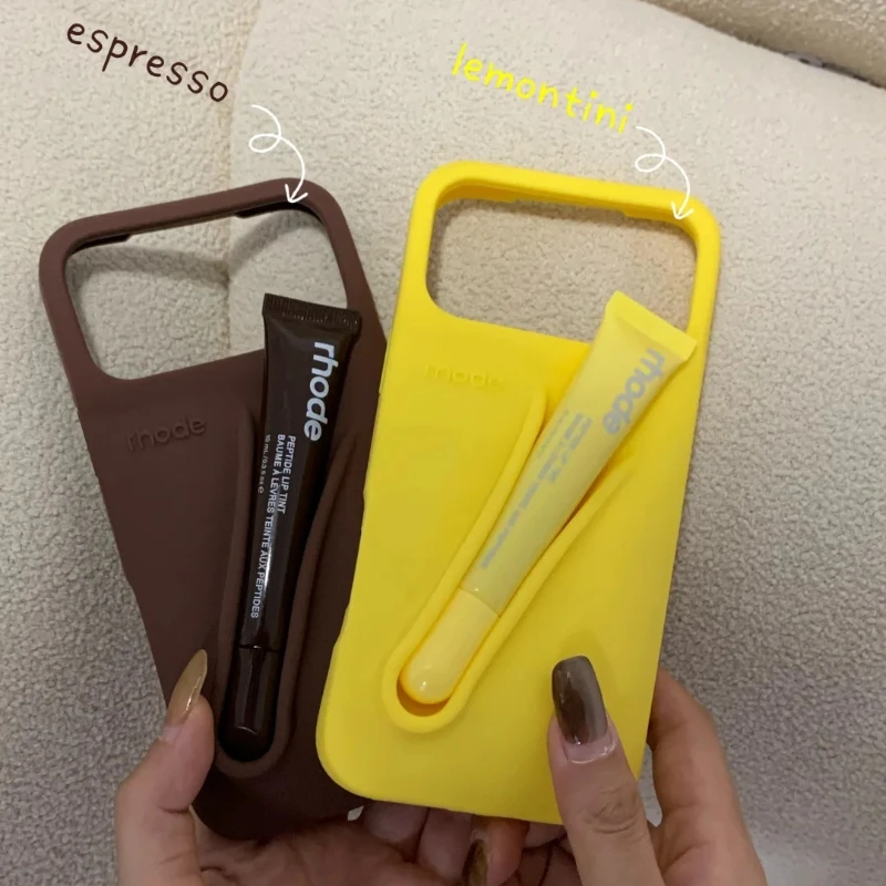 New Limited Edition Pocket Bronze Contour Stick Makeup Moisturizing  Lip Gloss Holder Phone Case Soft Cover For iPhone 11 ProMax view 5
