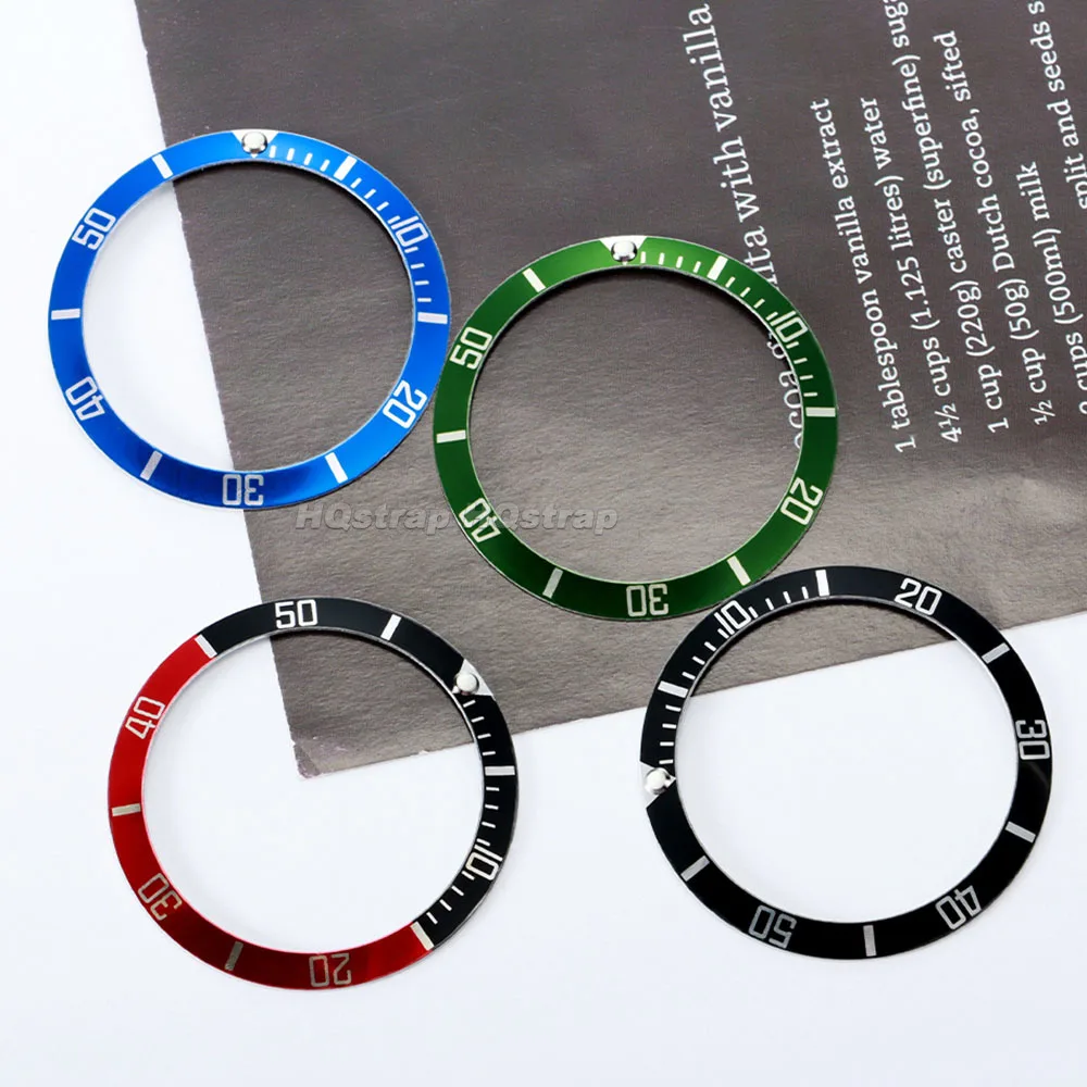 37mm Watch Case Aluminium Alloy Loop Bezel Insert Ring Slope for Rolex Water Ghost GMT Diving Watch Replacement Part Accessories view 4