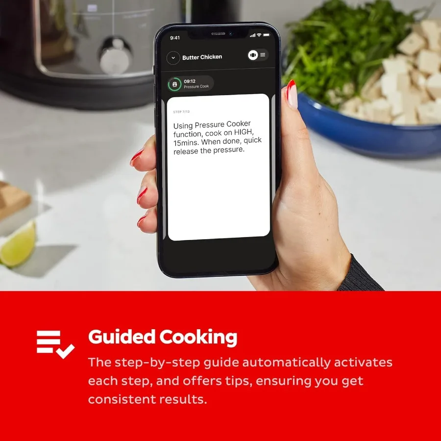 Panela de pressão Pro Plus WiFi Smart 10 em 1 para cozinha doméstica: cozinha multifuncional com integração de aplicativos acima de 800 receitas ideais