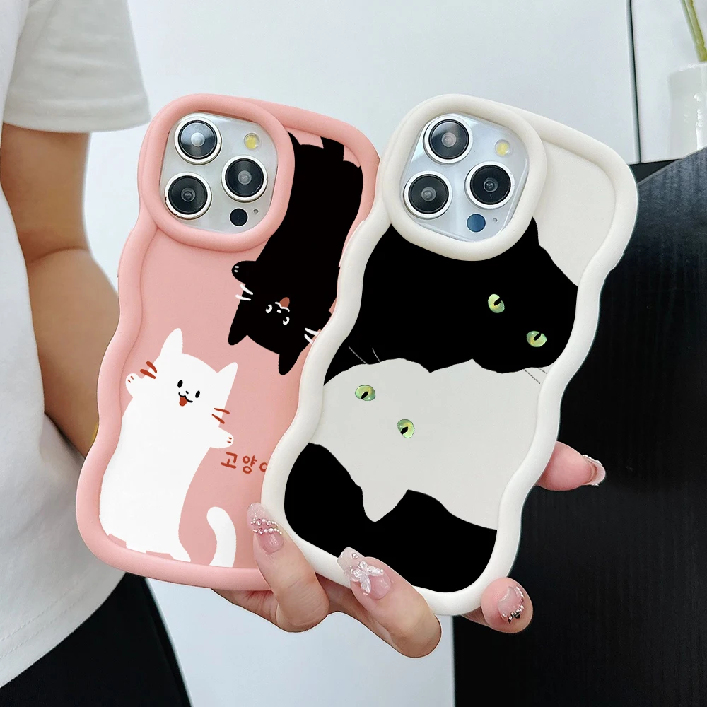 حافظة لهاتف سامسونج جالاكسي S25 S24 S23 S22 S21 S20 FE Ultra Plus 5G Wave Candy Soft Capa Cover Funda