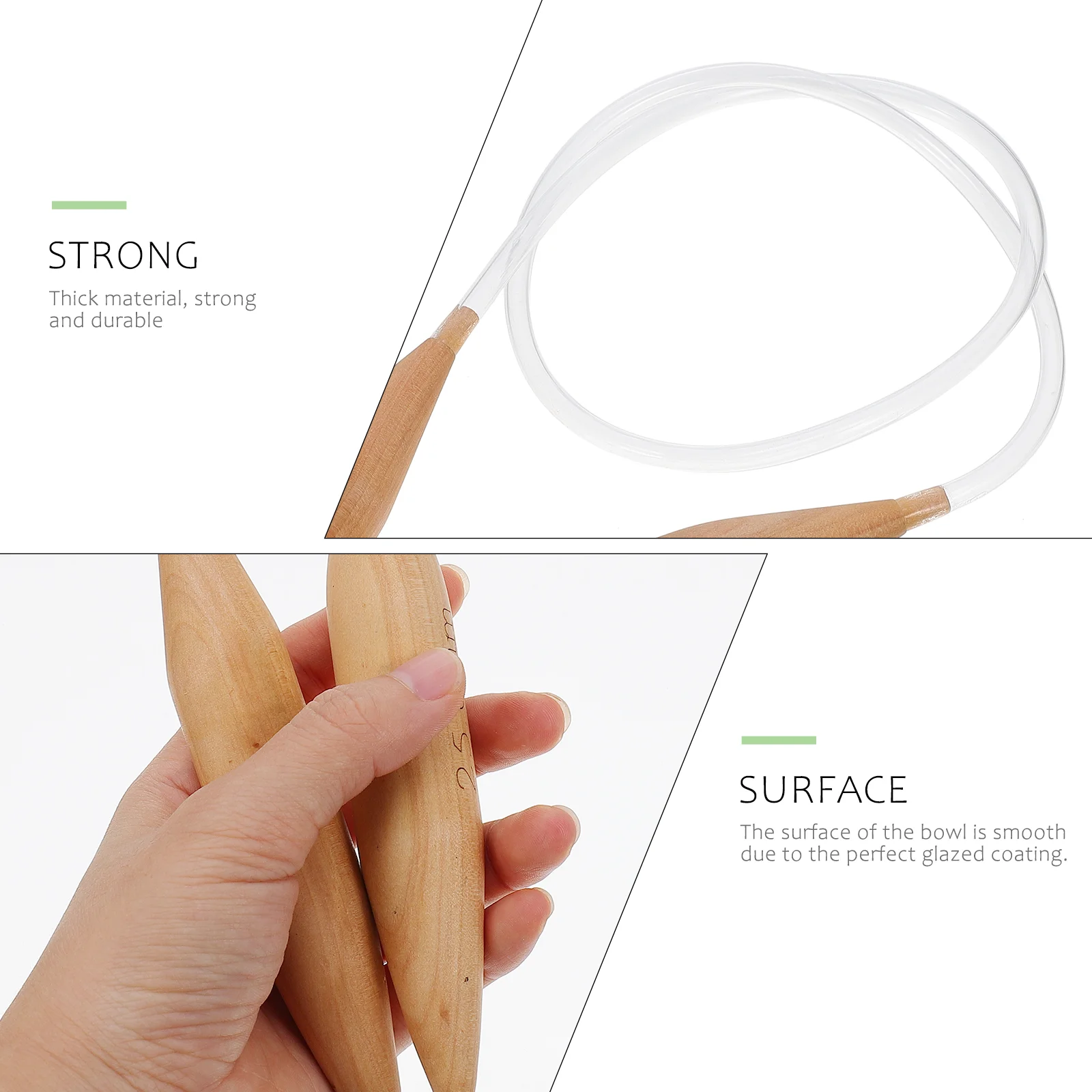 Crochet Hooks Household Knitting Needles Tools Smooth Circular Plastic Pvc Rods