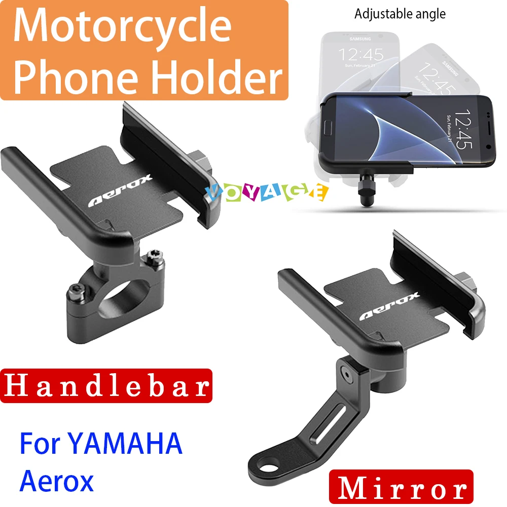 

For YAMAHA Aerox155 Aerox 155 Motorcycle Accessories Universal Mirror Handlebar Mobile Phone Holder GPS Stand Bracket