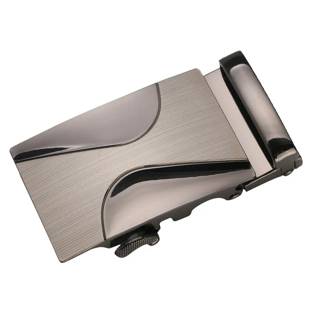 Męska metalowa klamra do paska z mechanizmem zapadkowym, zamienna, z przesuwną klamrą.