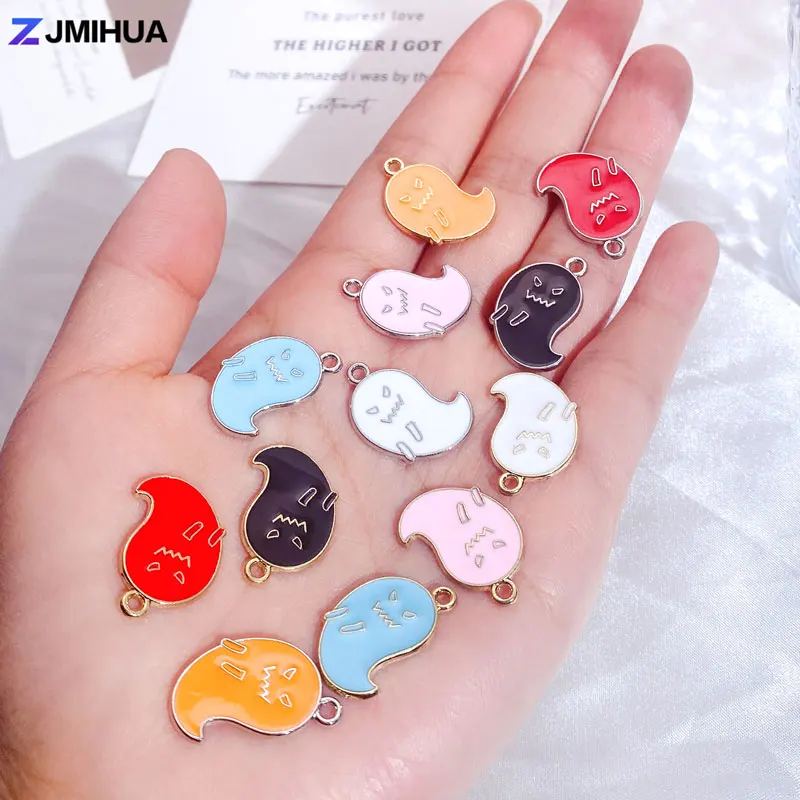 15pcs Enamel Halloween Charms Vampire The Witch Pendants For Jewelry Making Supplies DIY Carnival Party Gifts Accessories