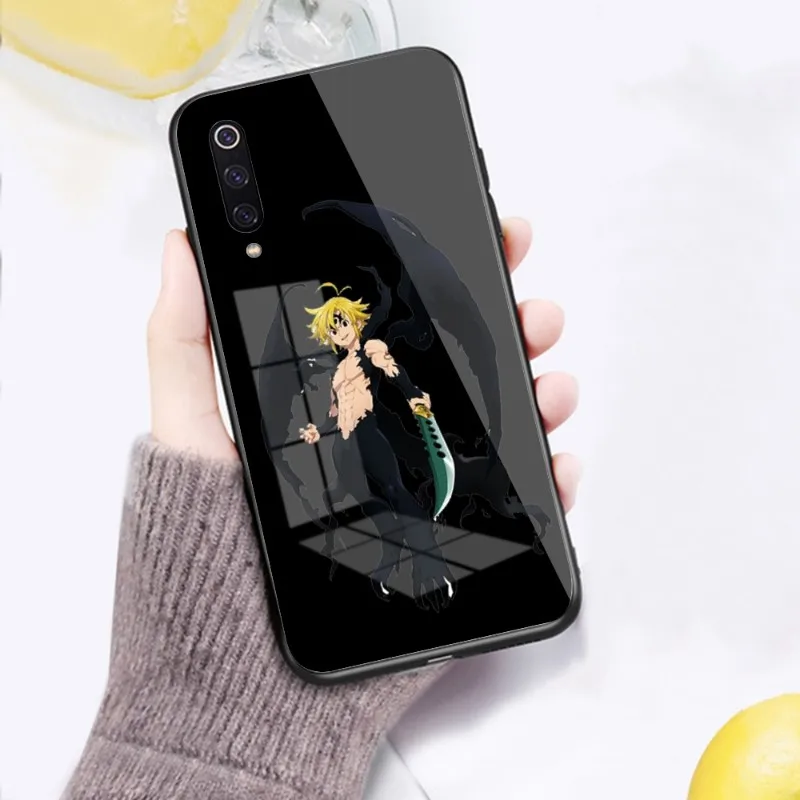 Meliodas Anime Phone Case For Xiaomi 12 11T 10 9 Redmi Note 11 10 10S Pro 9 9A 8 Black PC Glass Cover