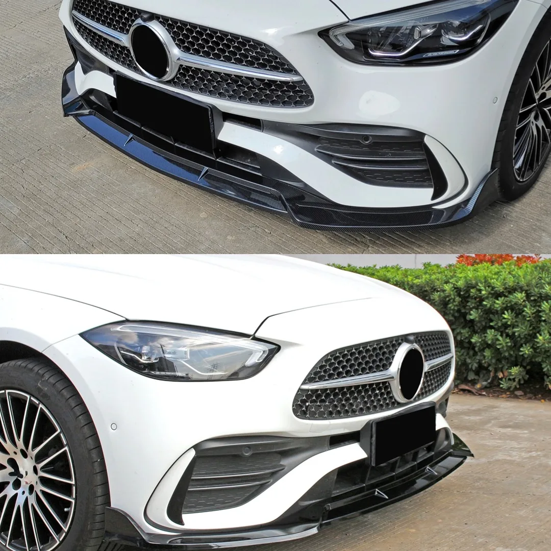 3-teiliger Frontsplitter Stoßstangenschutz Lippenabdeckung Kinn-Diffusor Tuning Auto-Styling Zubehör für Mercedes Benz C-Klasse W206 2022-2025 – Detail 4