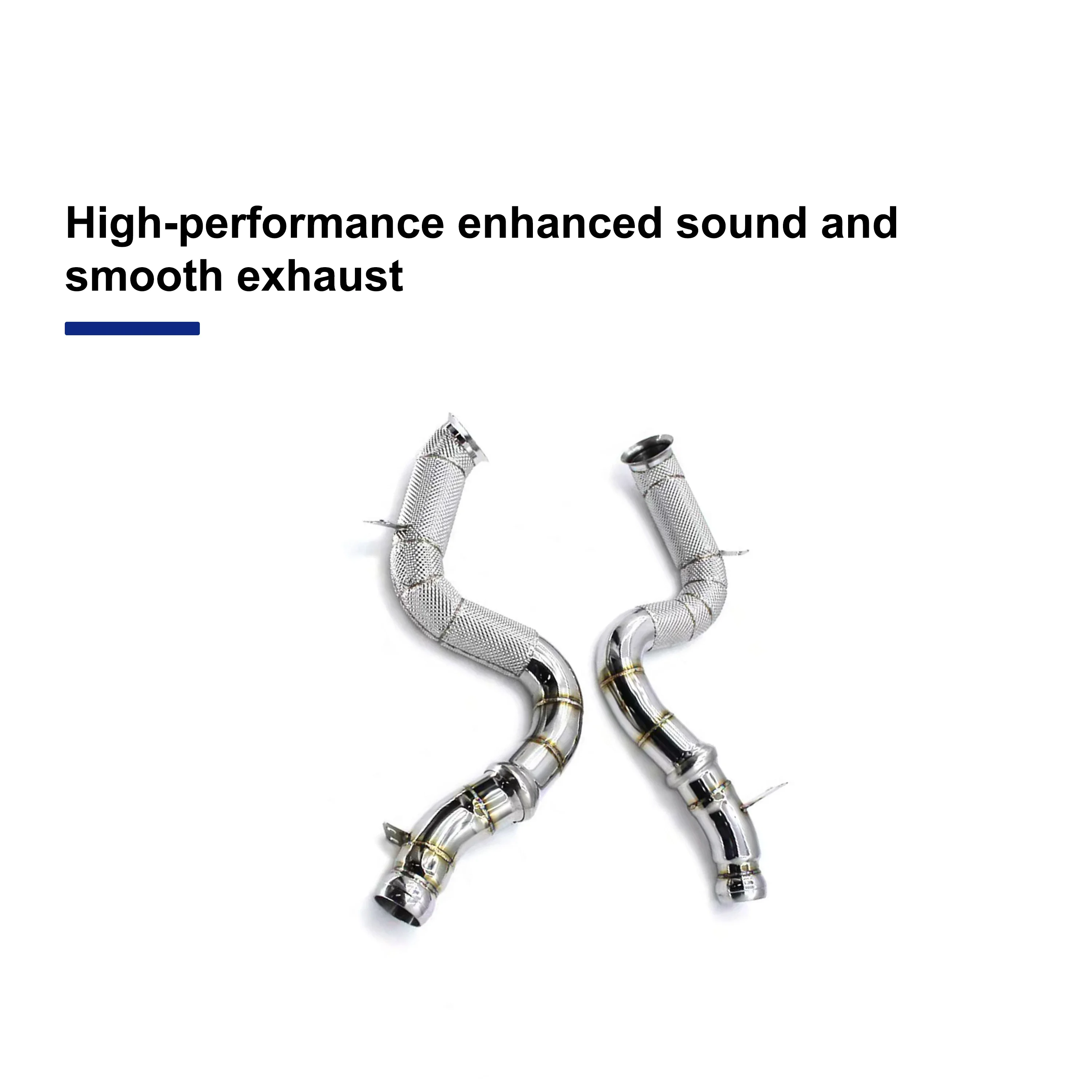 ACE Auspuffrohr Hochleistungs-Downpipe für Mercedes-Benz S63 AMG W222 4.0T SUS304 Auspuffanlagen mit Hitzeschutz – Detail 6
