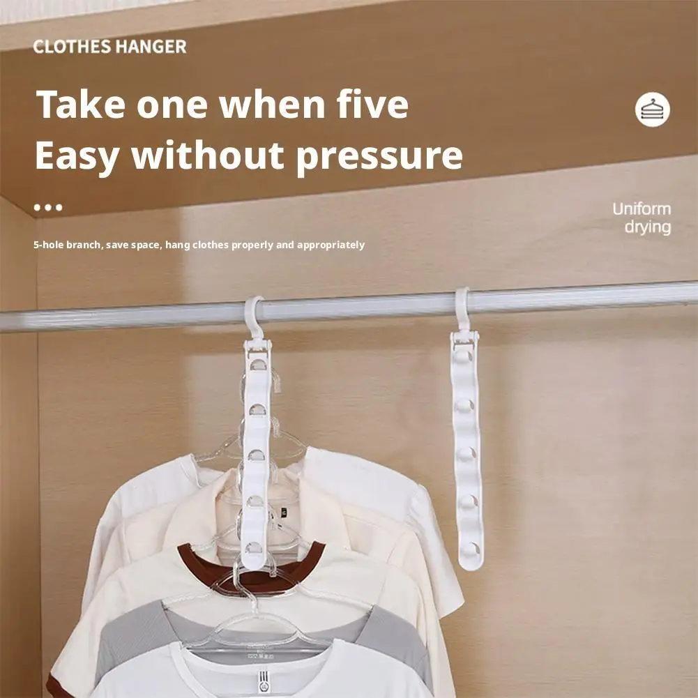 Picture 3: Multifunctional Hook Space Saving 5-layer Plastic Hanger Familie Windproof Hanger Suitable Simple Dormitories Folding Apart D0N3
