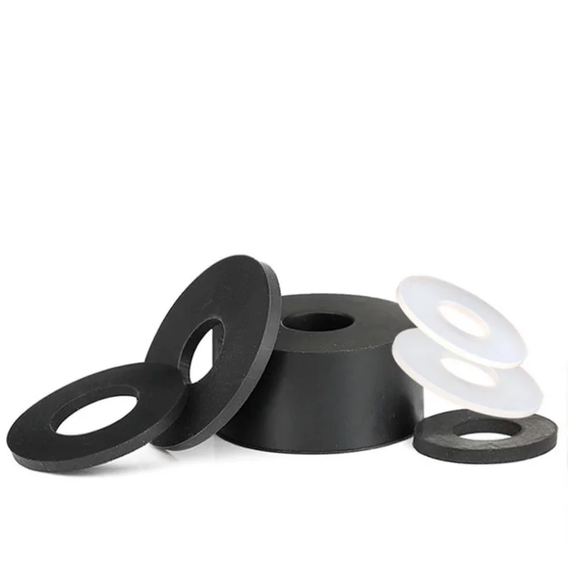 M2 M2.5 M2.7 M3 M4 M5 M6 M7 M8 M10 M12 M14 M16 M20 Black White Soft Silicone Flat Pad Washer Soft Rubber Seal Gaskets