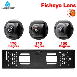 European Car Number License Plate Frame Rear View Camera Fisheye Night Vision Reverse Backup Parking RearView Cam Auto Accessory