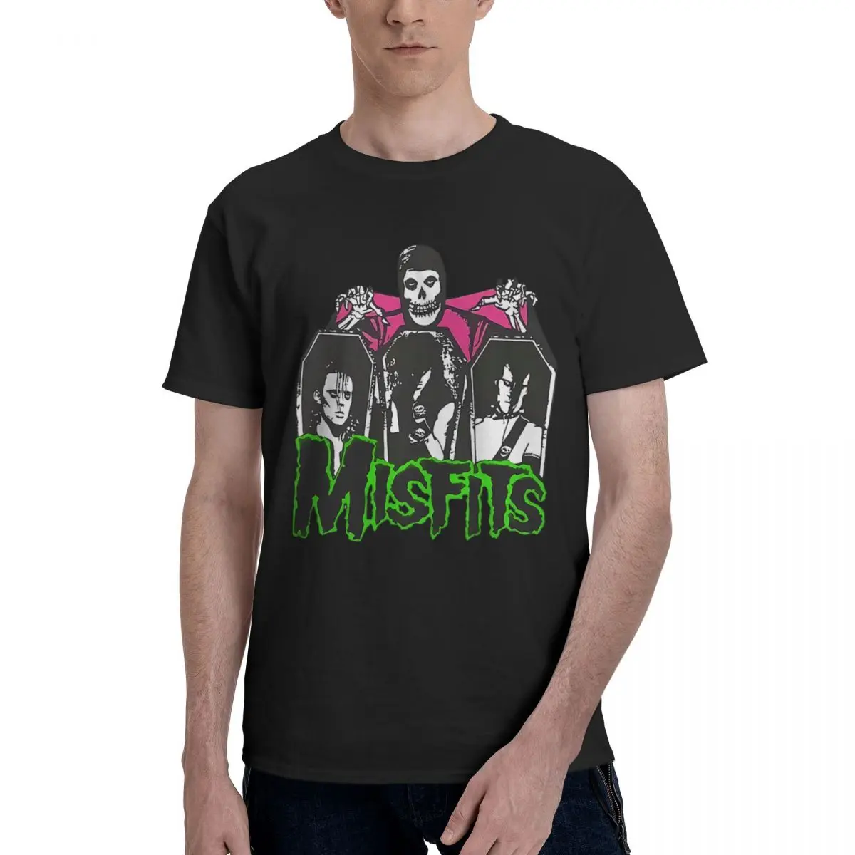 

1980s Misfits Graphic 100% Cotton Casual Breathable Confortable Tshirt Funny Men's T-Shirt Mens Gifts