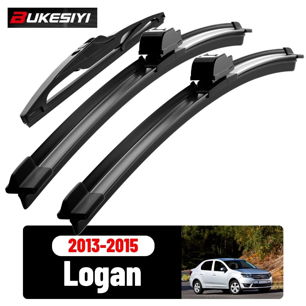 Front & Rear Wiper Blades Set For Dacia Logan MK2 2013-2015 2013 2014 2015 Silent Windscreen Wipers Accessories 22