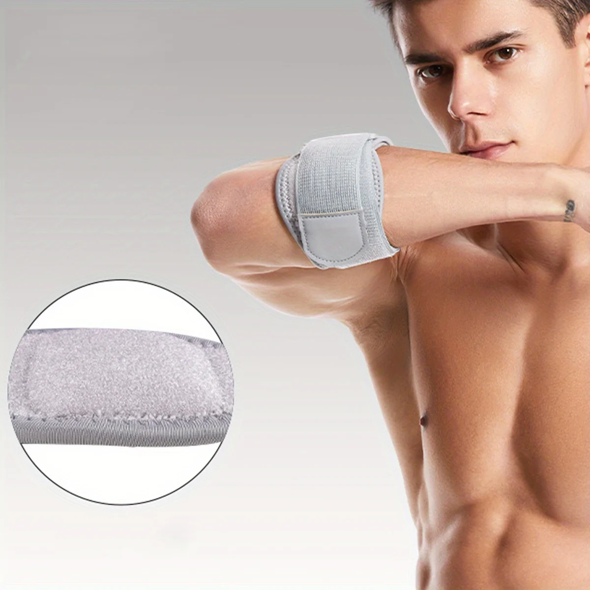 Breathable Compression Elbow Brace for Tennis, Badminton, and Nursing - Adjustable Support for Men and Women view 4