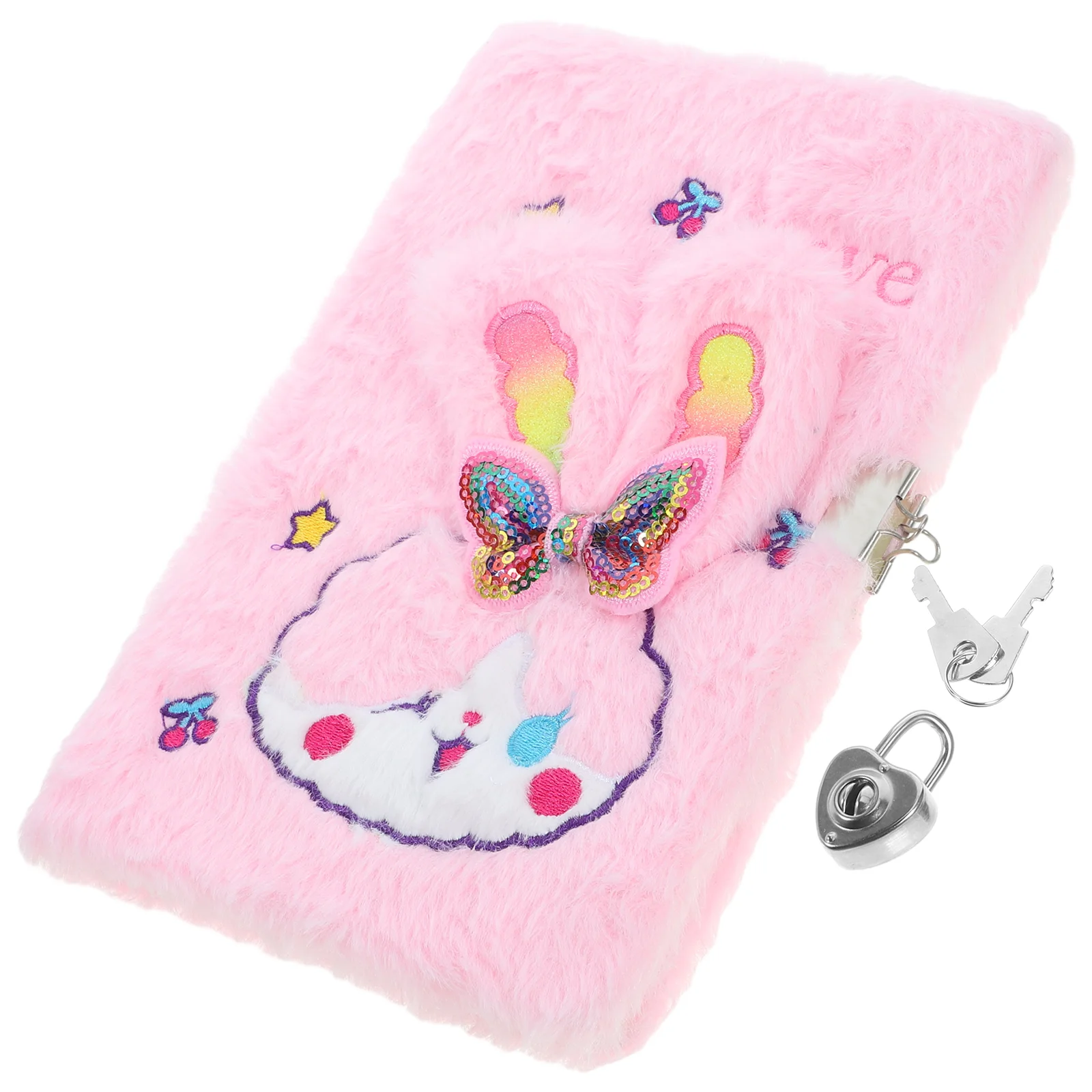 

Plush Notebook Cover Journal for Student Multi-function Daily Use Diary Cartoon Girls Gifts