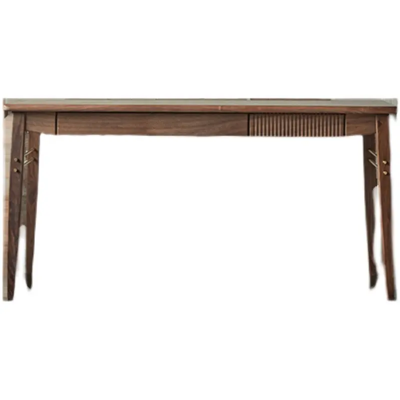 Black walnut all solid wood Nordic multi-functional study office computer desk light luxury writing desk