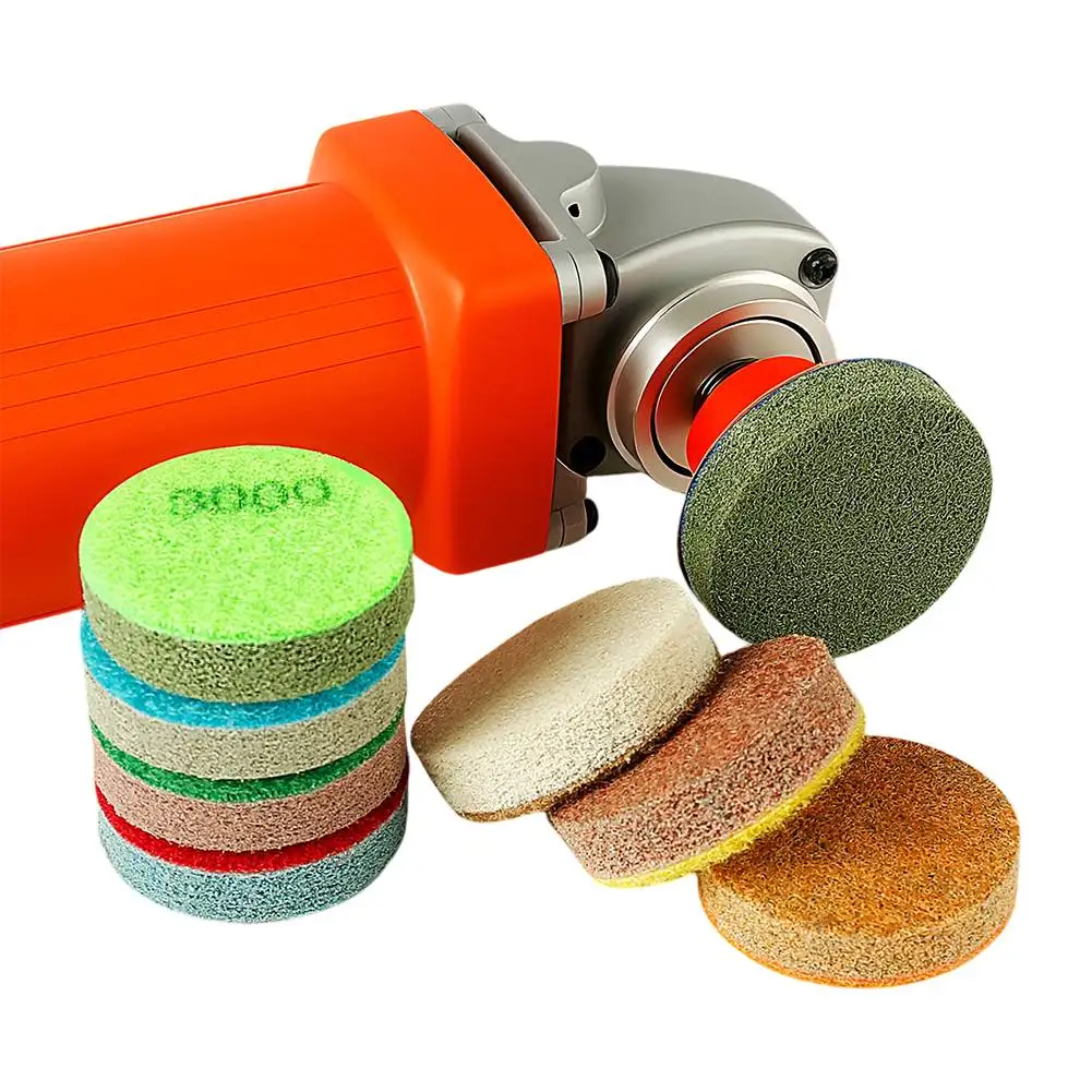 2 Inch Sponge Polishing Pad Granite Grinding Grinding Pad 8 Grit Options Compatible With Waxing High-gloss Refinement