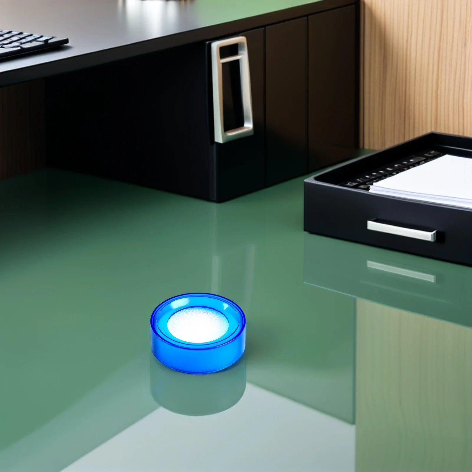 2pcs Round Sponge Finger Moistener For Cash Handling Efficient Money Counting Banking Office Work Plastic Base Absorbent