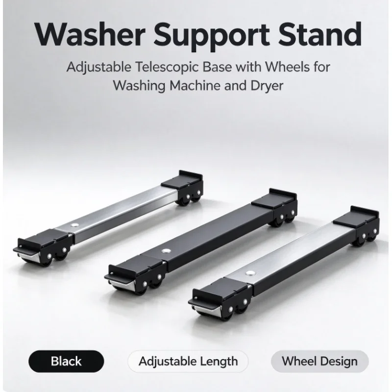 Stocking Stuffers Christmas Gift Adjustable Mobile Roller Base 2-Pack Anti-Slip Appliance Holder for Washer Refrigerator Dryer