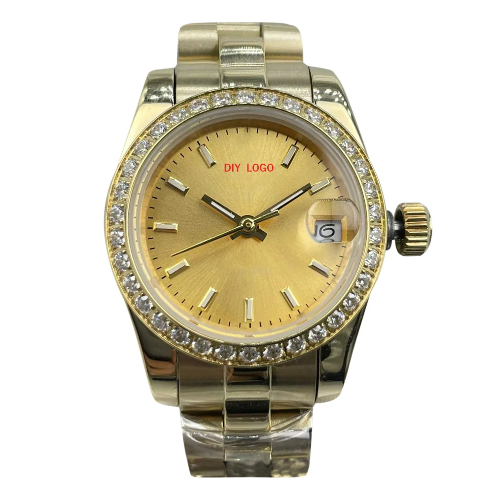 Customized logo26mmwomen's high-end diamond watches, fully automatic movement, women's gifts